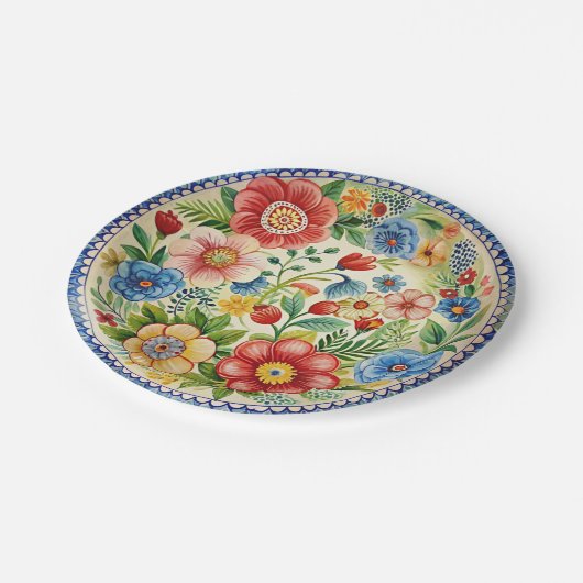 Boleslawiec Polnisches Set Pappteller (Schrägansicht)