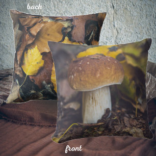 Boletscher mit gelben Blätter Kissen