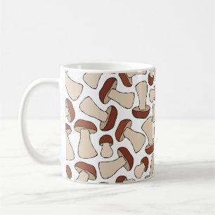 Boletus oder Porcini Pilz Nahtlose Endlose Patte Kaffeetasse