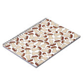 Boletus oder Porcini Pilz Nahtlose Endlose Patte Notizblock (Linke Seite)