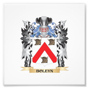 Boleyn Wappen - Familienwappen Fotodruck
