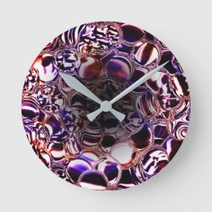 Bolhas de vidro colorido ou pedra semi wertosa? runde wanduhr