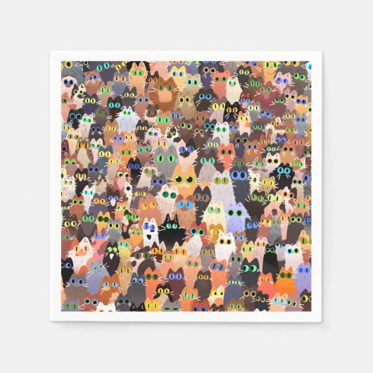 Boli in Cats Paper Napkin Serviette (Vorderseite)