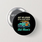 Bolinas Beach Surfer Männer Frauen Surfboard Cool Button (Vorne & Hinten)