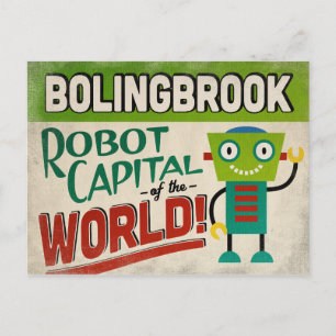 Bolingbrook Illinois Roboter - Lustiges Vintage Postkarte