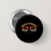 Bolivar-Halbinsel Texas Souvenir-Surfbrett Button (Vorne & Hinten)