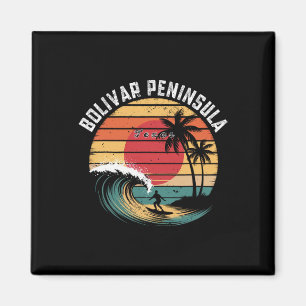 Bolivar-Halbinsel Texas Strand Surfen Magnet