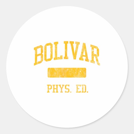 Bolivar High School Hs Bolivar Mo Phys Ed Runder Aufkleber (Vorderseite)
