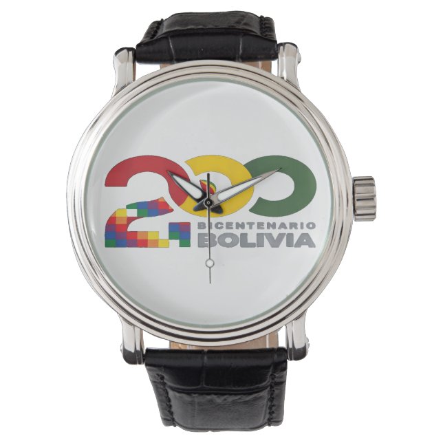 Bolivia bicentenario 200 años  armbanduhr (Vorderseite)