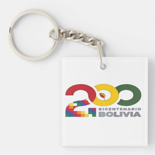Bolivia bicentenario 200 años  schlüsselanhänger (Vorderseite)