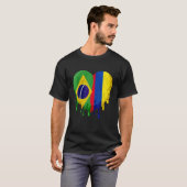 Bolivia Colombia Flag Heart Citizen Grown Patriot T-Shirt (Vorne ganz)