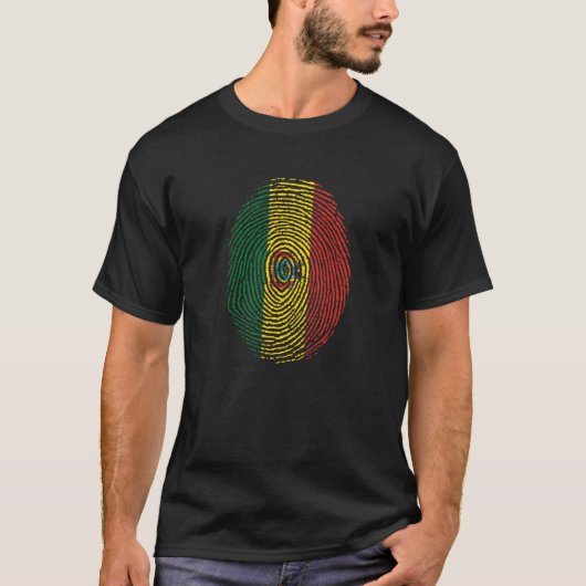 Bolivia fingerprint flag T-Shirt (Vorderseite)