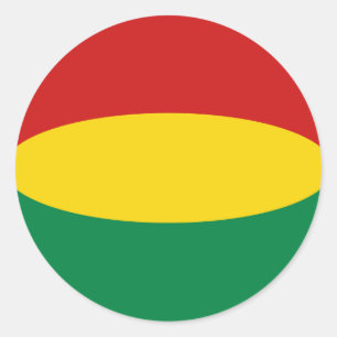 Bolivia Fisheye Flag-Aufkleber Runder Aufkleber