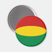 Bolivia Fisheye Flag Magnet (Vorderseite/Rückseite)