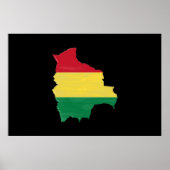 Bolivia flag and map poster (Vorne)