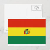 Bolivia Flag BO Postkarte (Vorne/Hinten)