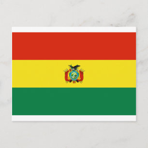 Bolivia Flag BO Postkarte