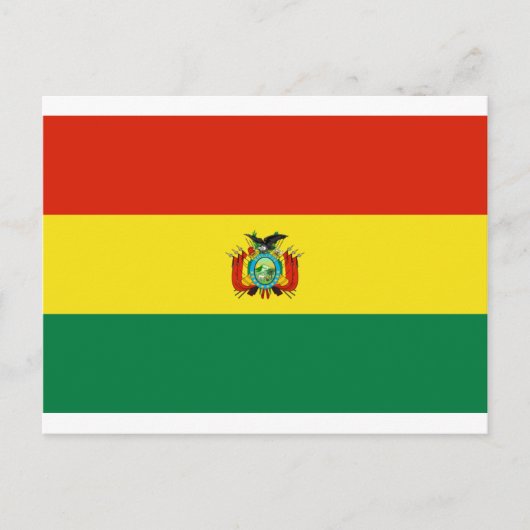 Bolivia Flag BO Postkarte (Vorderseite)