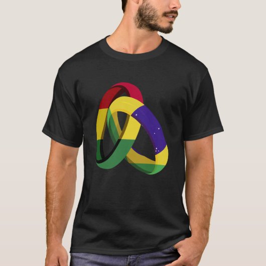 Bolivia Flag Brazil Grown Ring Marriage Wedding T-Shirt (Vorderseite)