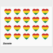 Bolivia Flag Heftsticker Herz-Aufkleber (Blatt)