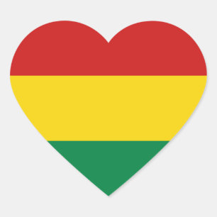 Bolivia Flag Heftsticker Herz-Aufkleber