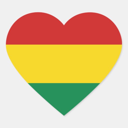 Bolivia Flag Heftsticker Herz-Aufkleber (Vorderseite)