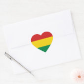 Bolivia Flag Heftsticker Herz-Aufkleber (Umschlag)
