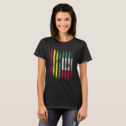 Bolivia Flag Mexico Grown Country Flags Stripes T-Shirt (Vorne ganz)