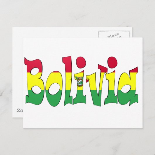 Bolivia Flag Postkarte (Vorne/Hinten)