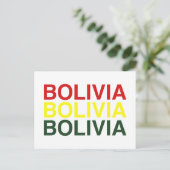 BOLIVIA-Flagge Postkarte (Stehend Vorderseite)
