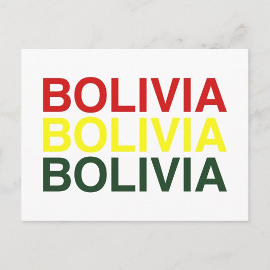 BOLIVIA-Flagge Postkarte (Vorderseite)