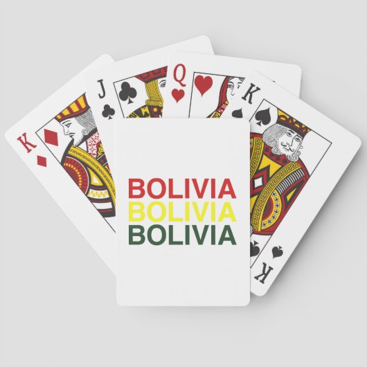 BOLIVIA-Flagge Spielkarten (Rückseite)