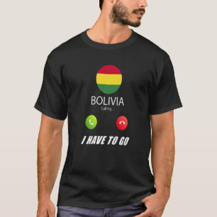 Bolivia-Flaggen-Souvenir Bolivien Ruft An Ruft T-Shirt