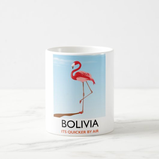 Bolivia Flamingo Reiseplakat Kaffeetasse (Mittel)