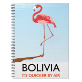 Bolivia Flamingo Reiseplakat Notizblock (Vorderseite)