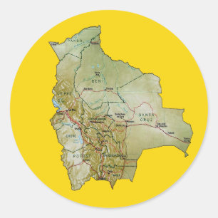 Bolivia Map Sticker