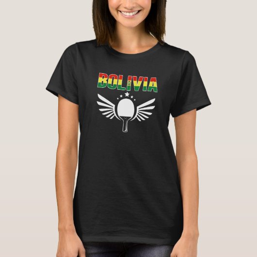 Bolivia Ping Pong Bolivian Table Tennis Supporte T-Shirt (Vorderseite)
