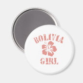 Bolivia Pink Girl Magnet (Vorderseite/Rückseite)
