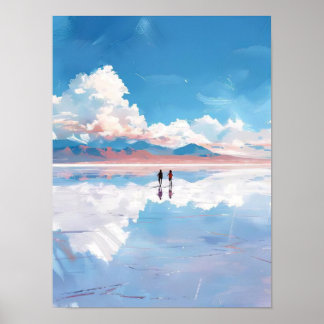 Bolivia Print Bolivia Illustration Uyuni Travel Poster