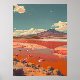 Bolivia Print Bolivia Illustration Uyuni Travel Poster