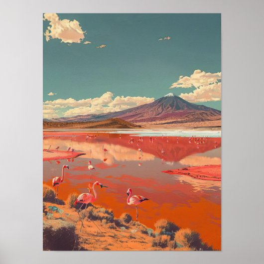 Bolivia Print Bolivia Illustration Uyuni Travel  Poster (Vorne)