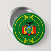 Bolivia Round Emblem Button (Vorne & Hinten)