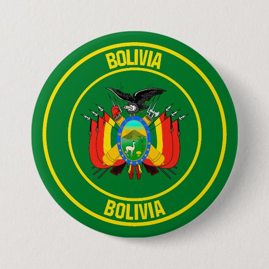 Bolivia Round Emblem Button (Vorderseite)