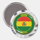 Bolivia Round Emblem Magnet (Vorderseite/Rückseite)