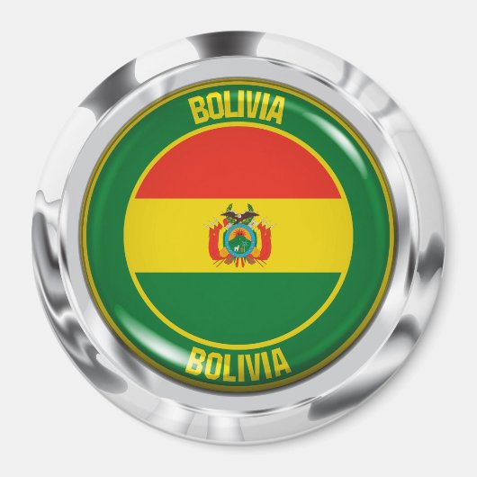 Bolivia Round Emblem Magnet (Vorne)