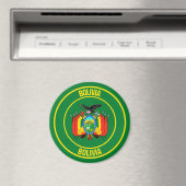 Bolivia Round Emblem Magnet (In Situ (Geschirrspüler))