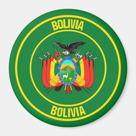 Bolivia Round Emblem Magnet (Vorne)