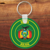 Bolivia Round Emblem Schlüsselanhänger (Vorderseite)