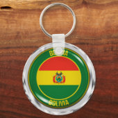 Bolivia Round Emblem Schlüsselanhänger (Vorderseite)