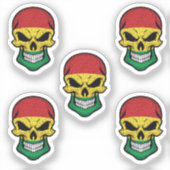 Bolivia Smiling Skull Flag Aufkleber (Vorderseite)